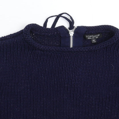 Womens UK Size 8 Topshop Blue Pullover Jumper