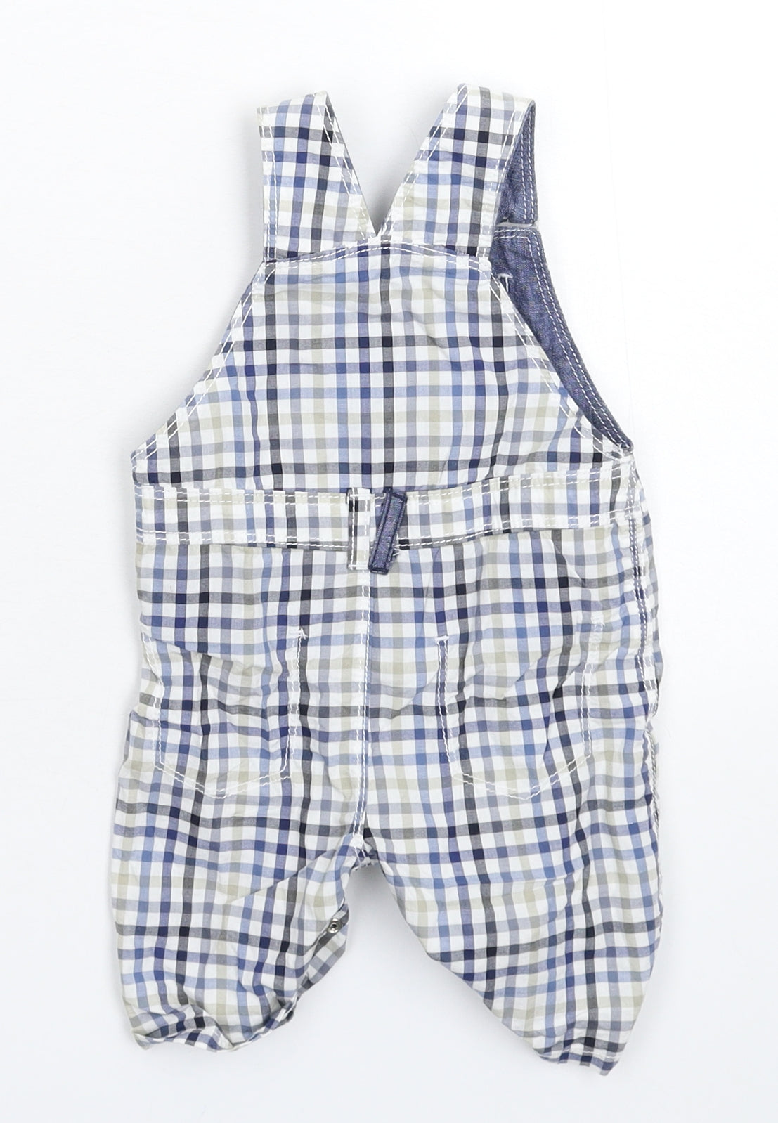 George Baby Multicoloured Check  Dungaree One-Piece Size 6-9 Months