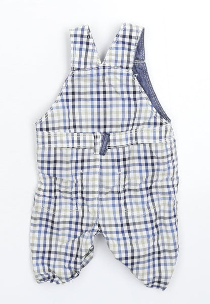 George Baby Multicoloured Check  Dungaree One-Piece Size 6-9 Months