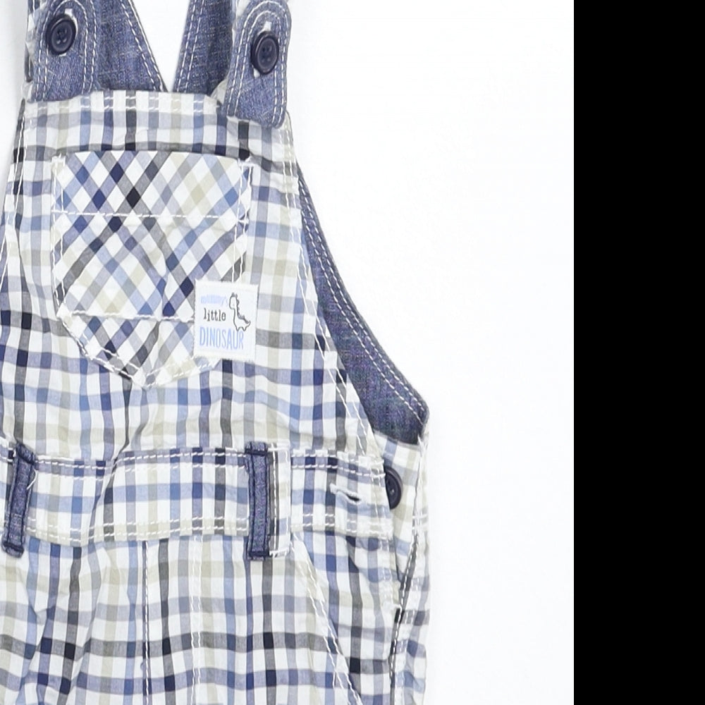 George Baby Multicoloured Check  Dungaree One-Piece Size 6-9 Months