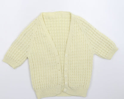 Womens UK Size 10 Preworn White Cardigan Jumper