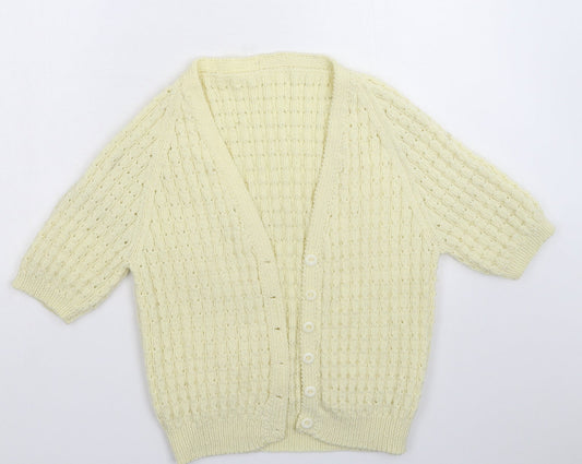 Womens UK Size 10 Preworn White Cardigan Jumper