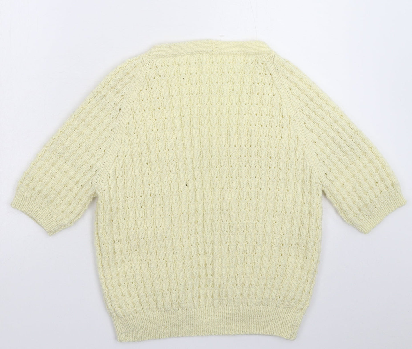 Womens UK Size 10 Preworn White Cardigan Jumper