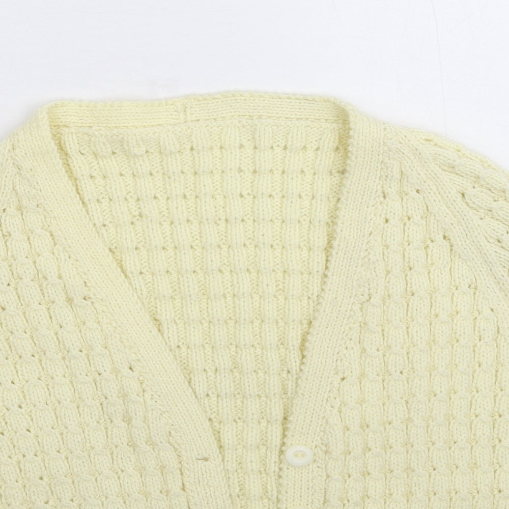 Womens UK Size 10 Preworn White Cardigan Jumper