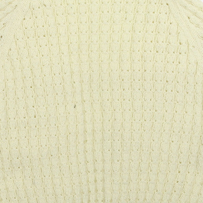 Womens UK Size 10 Preworn White Cardigan Jumper