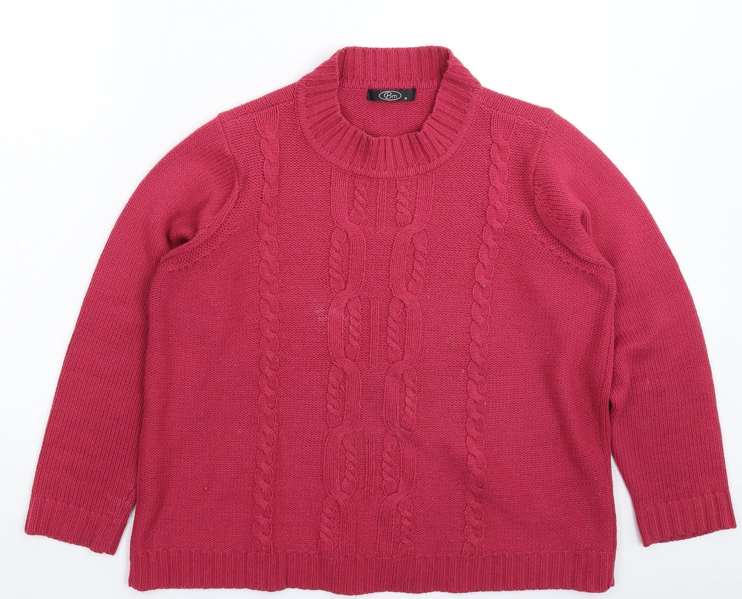 Womens UK Size M BM Pink Pullover Jumper