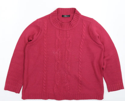 Womens UK Size M BM Pink Pullover Jumper