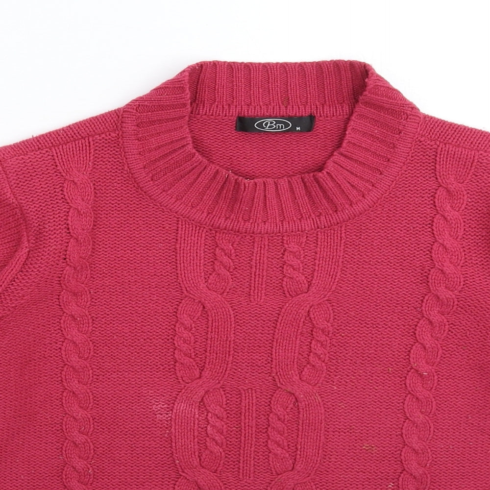 Womens UK Size M BM Pink Pullover Jumper