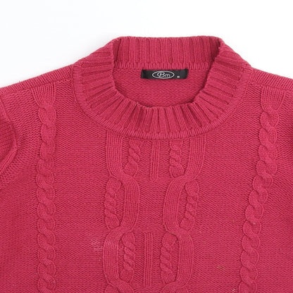Womens UK Size M BM Pink Pullover Jumper