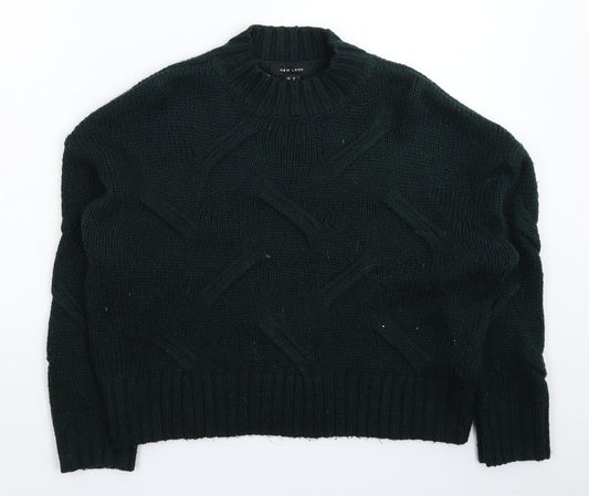 New Look Womens Green  Knit Pullover Jumper Size M