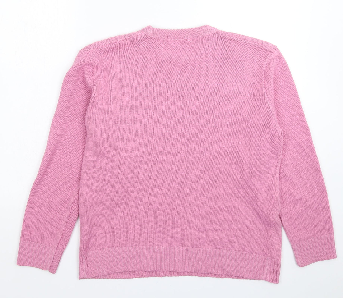 Womens UK Size XL Pure & Natural Pink Pullover Jumper