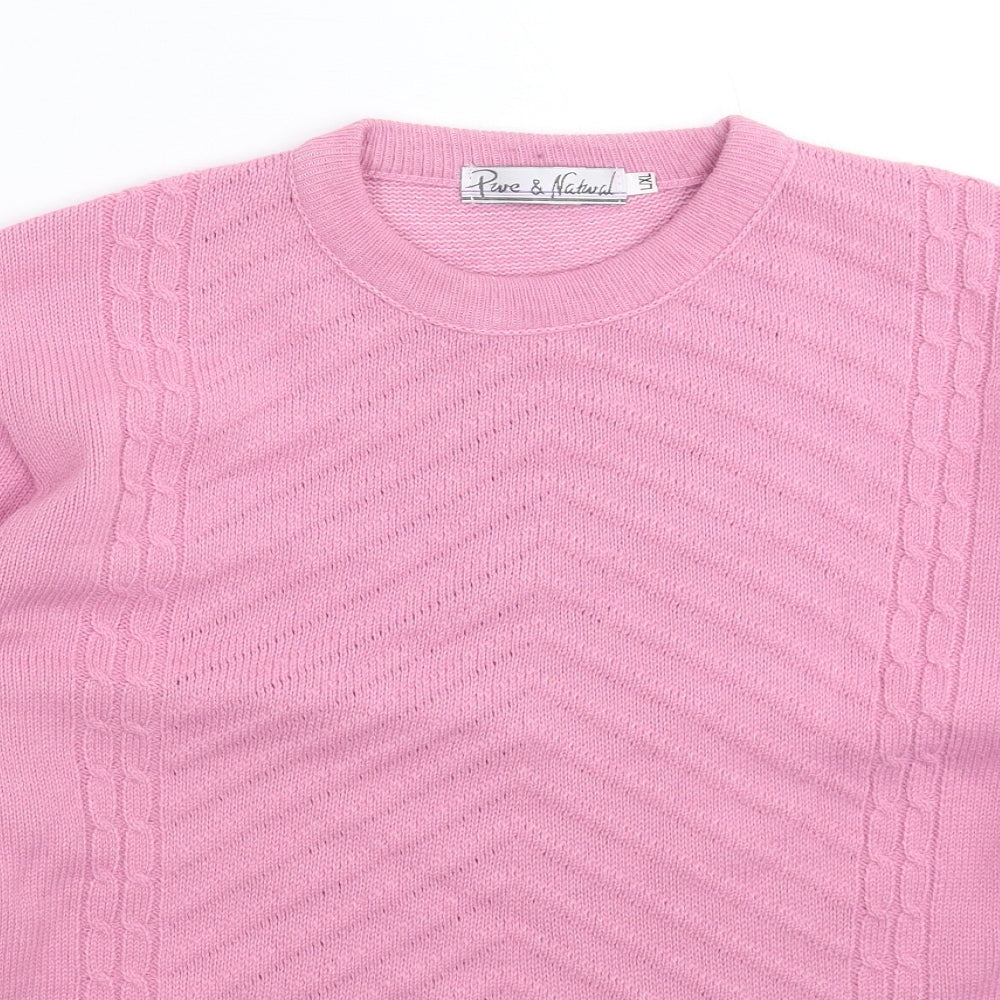 Womens UK Size XL Pure & Natural Pink Pullover Jumper