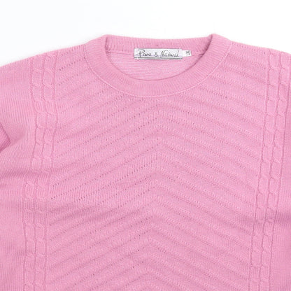 Womens UK Size XL Pure & Natural Pink Pullover Jumper