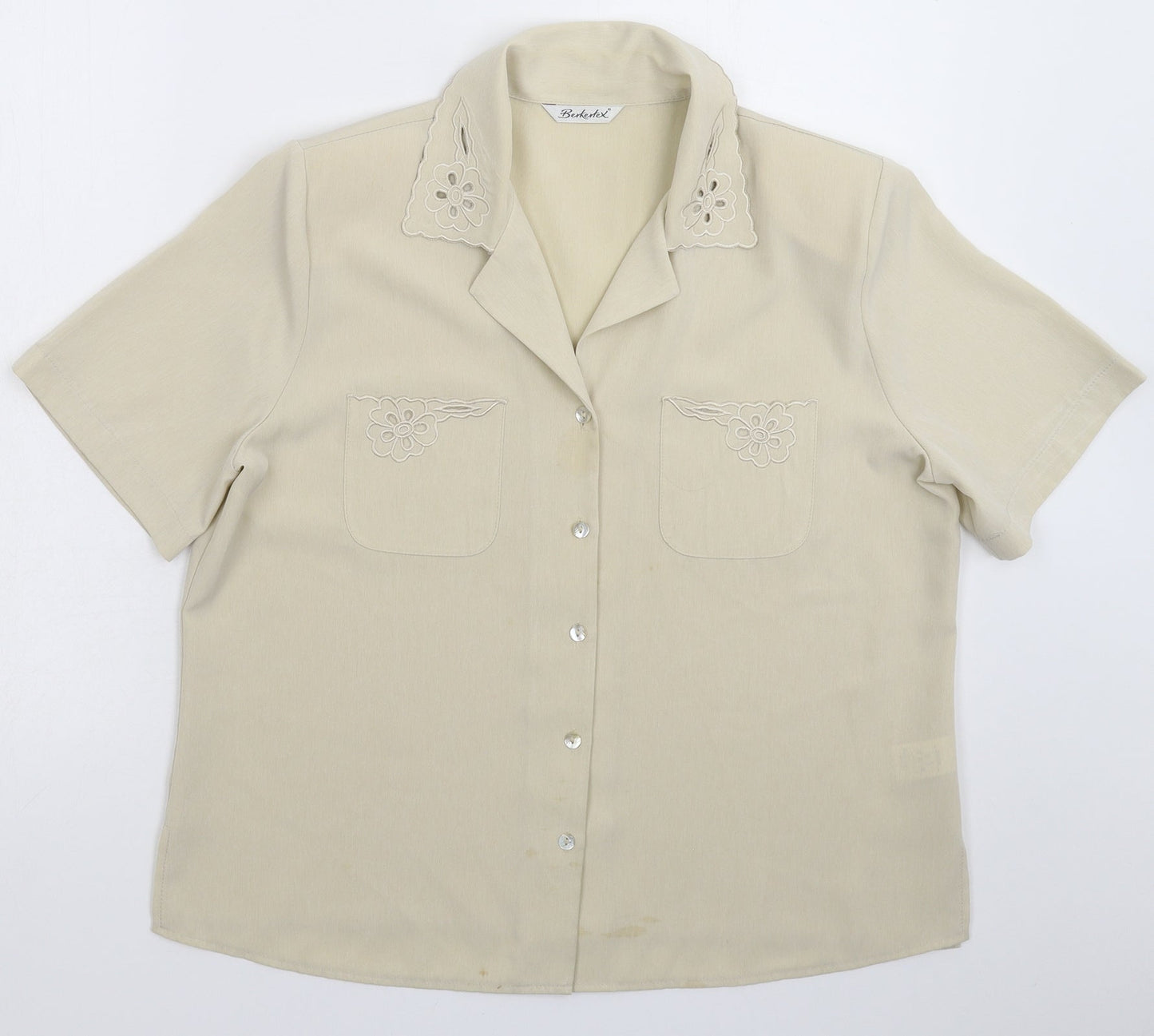 Berkertex Womens Grey   Basic Button-Up Size 16