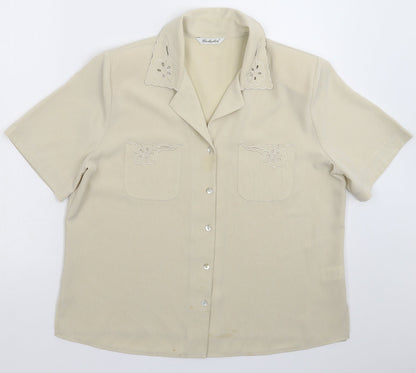 Berkertex Womens Grey   Basic Button-Up Size 16