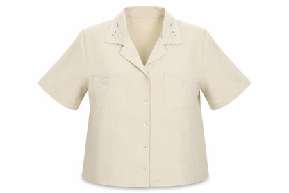 Womens UK Size 16 Berkertex Grey Basic Button-Up