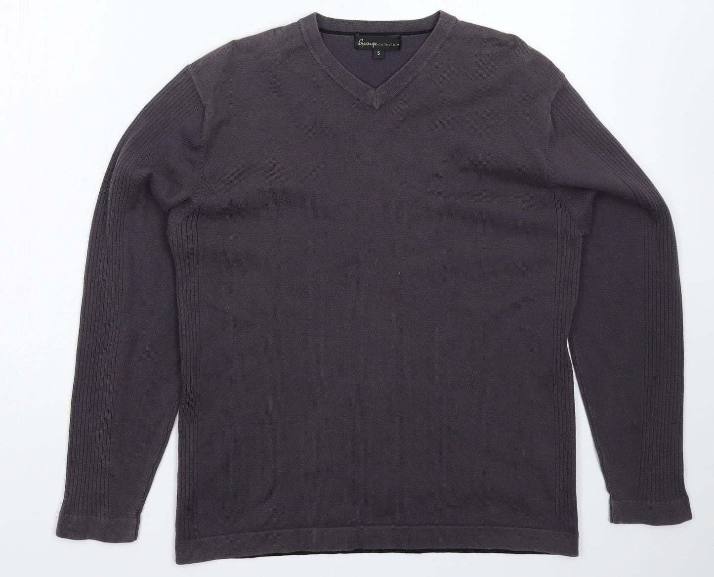 George Mens Grey  Knit Pullover Jumper Size S