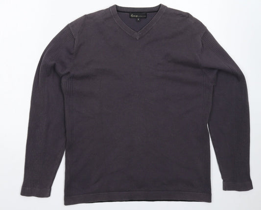 George Mens Grey  Knit Pullover Jumper Size S