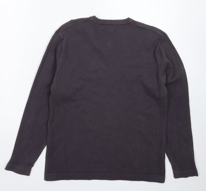 George Mens Grey  Knit Pullover Jumper Size S