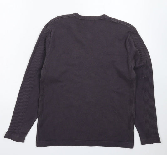 George Mens Grey  Knit Pullover Jumper Size S