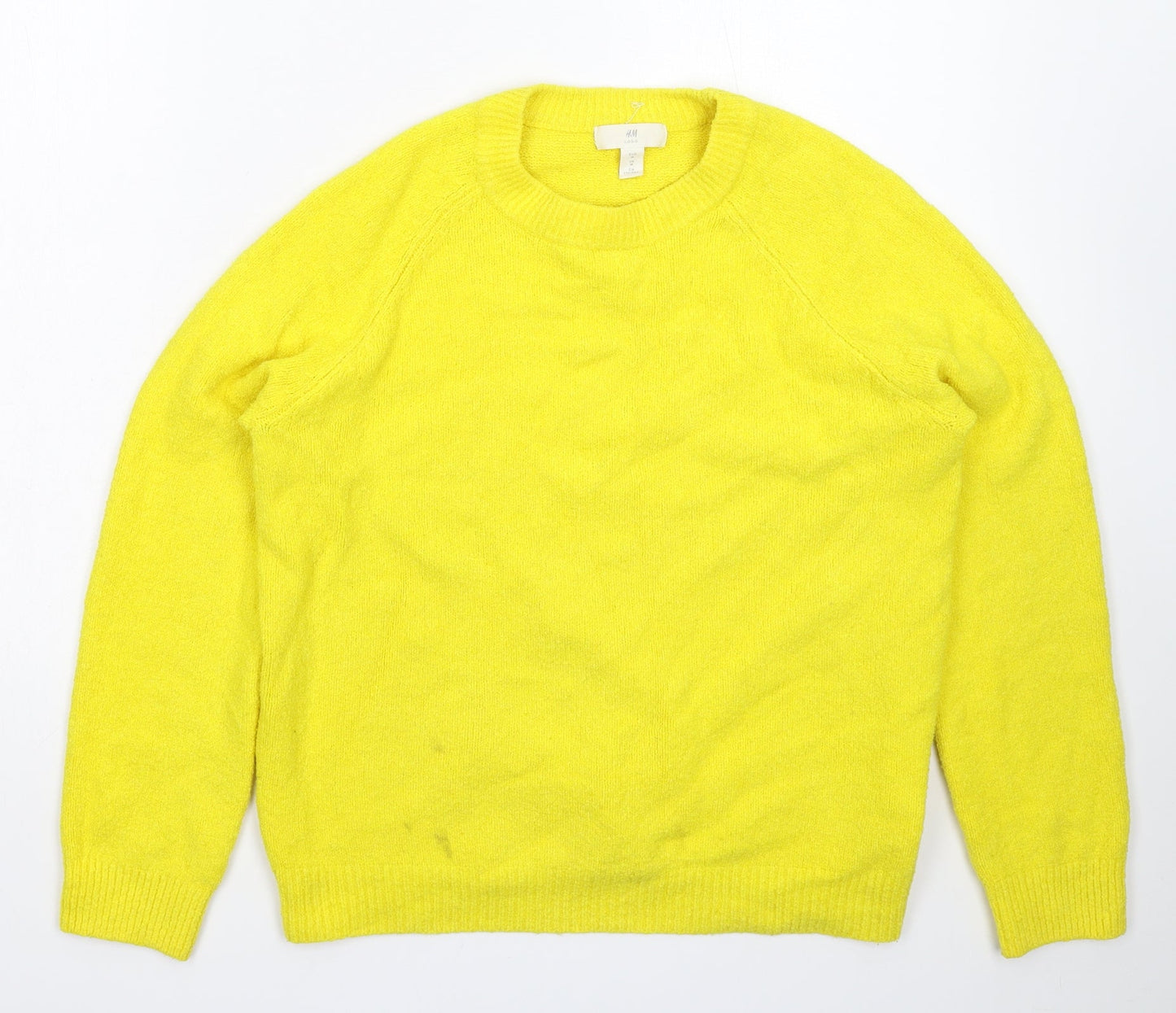 Womens UK Size M H&M Yellow Pullover Jumper