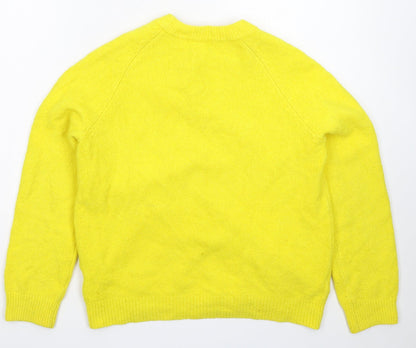 Womens UK Size M H&M Yellow Pullover Jumper