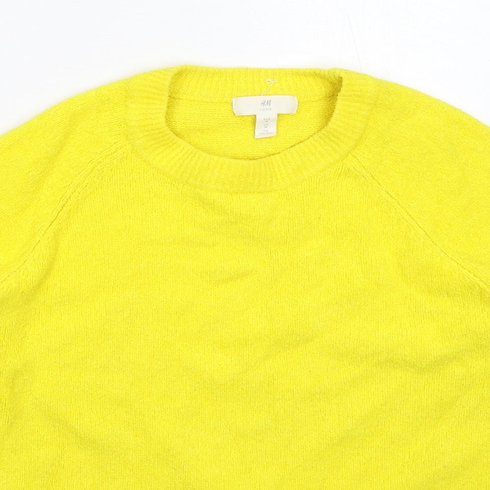 Womens UK Size M H&M Yellow Pullover Jumper