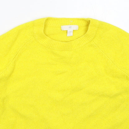 Womens UK Size M H&M Yellow Pullover Jumper