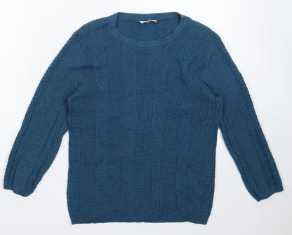 Womens UK Size M Country Casuals Blue Pullover Jumper