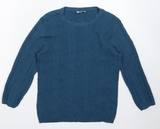 Country Casuals Womens Blue  Knit Pullover Jumper Size M
