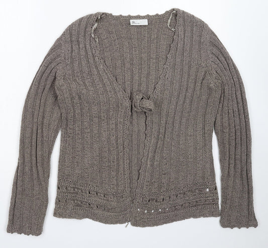 BHS Womens Grey  Knit Cardigan Jumper Size 14