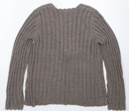 BHS Womens Grey  Knit Cardigan Jumper Size 14