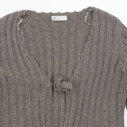 BHS Womens Grey  Knit Cardigan Jumper Size 14