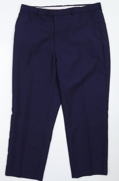 Ted Taylor Mens Blue   Dress Pants Trousers Size 40 L29 in