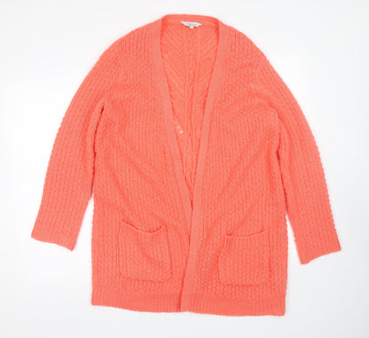 Peacock Womens Orange   Cardigan Jumper Size M