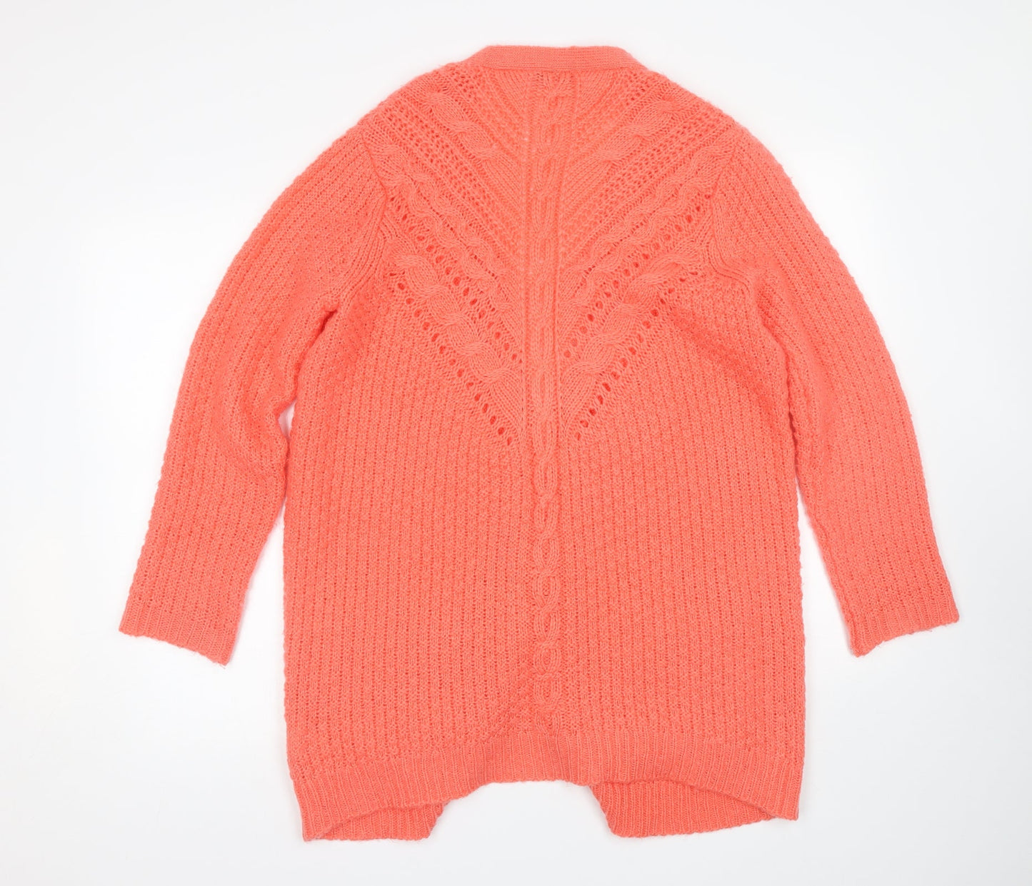 Peacock Womens Orange   Cardigan Jumper Size M