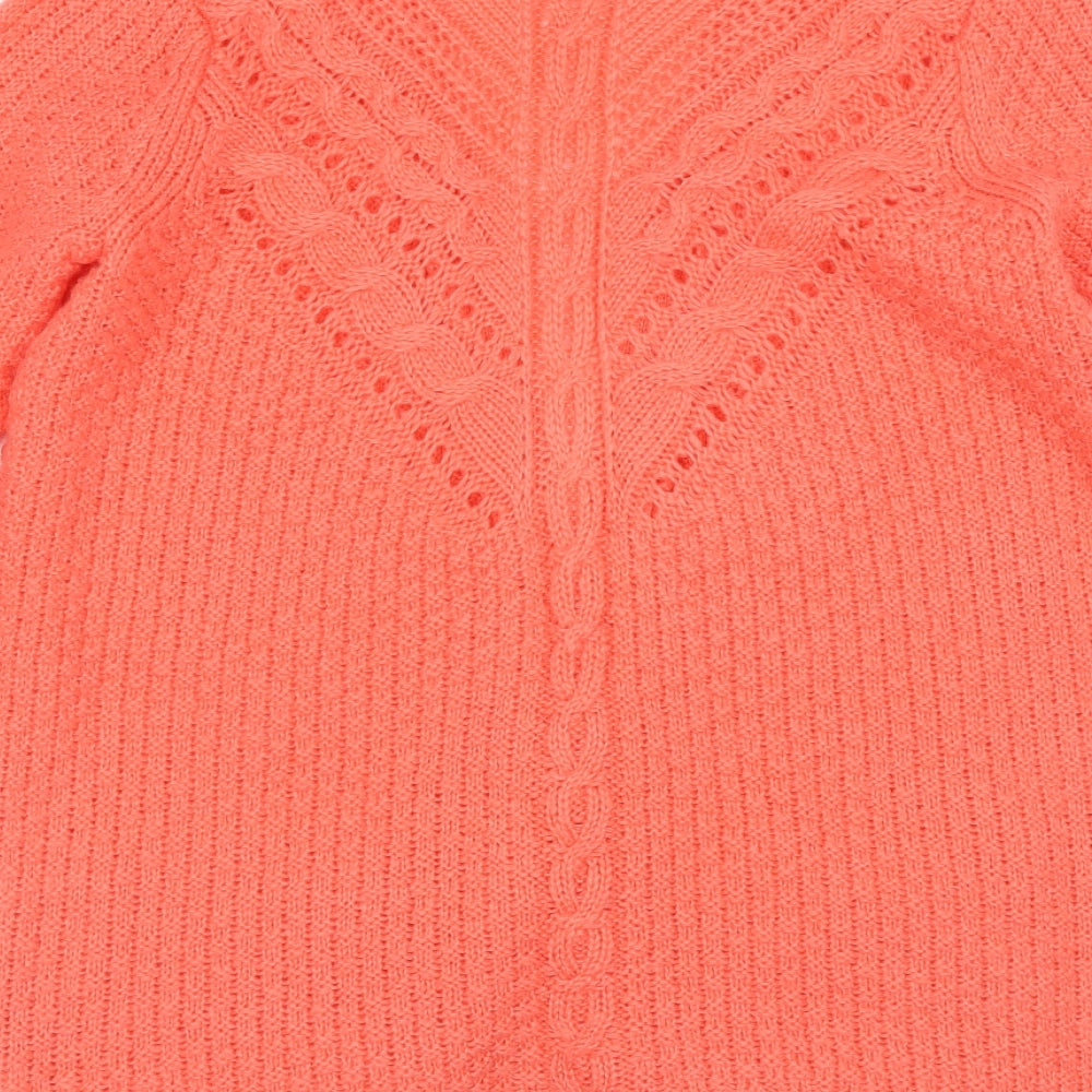 Peacock Womens Orange   Cardigan Jumper Size M