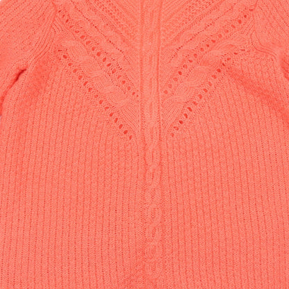 Peacock Womens Orange   Cardigan Jumper Size M