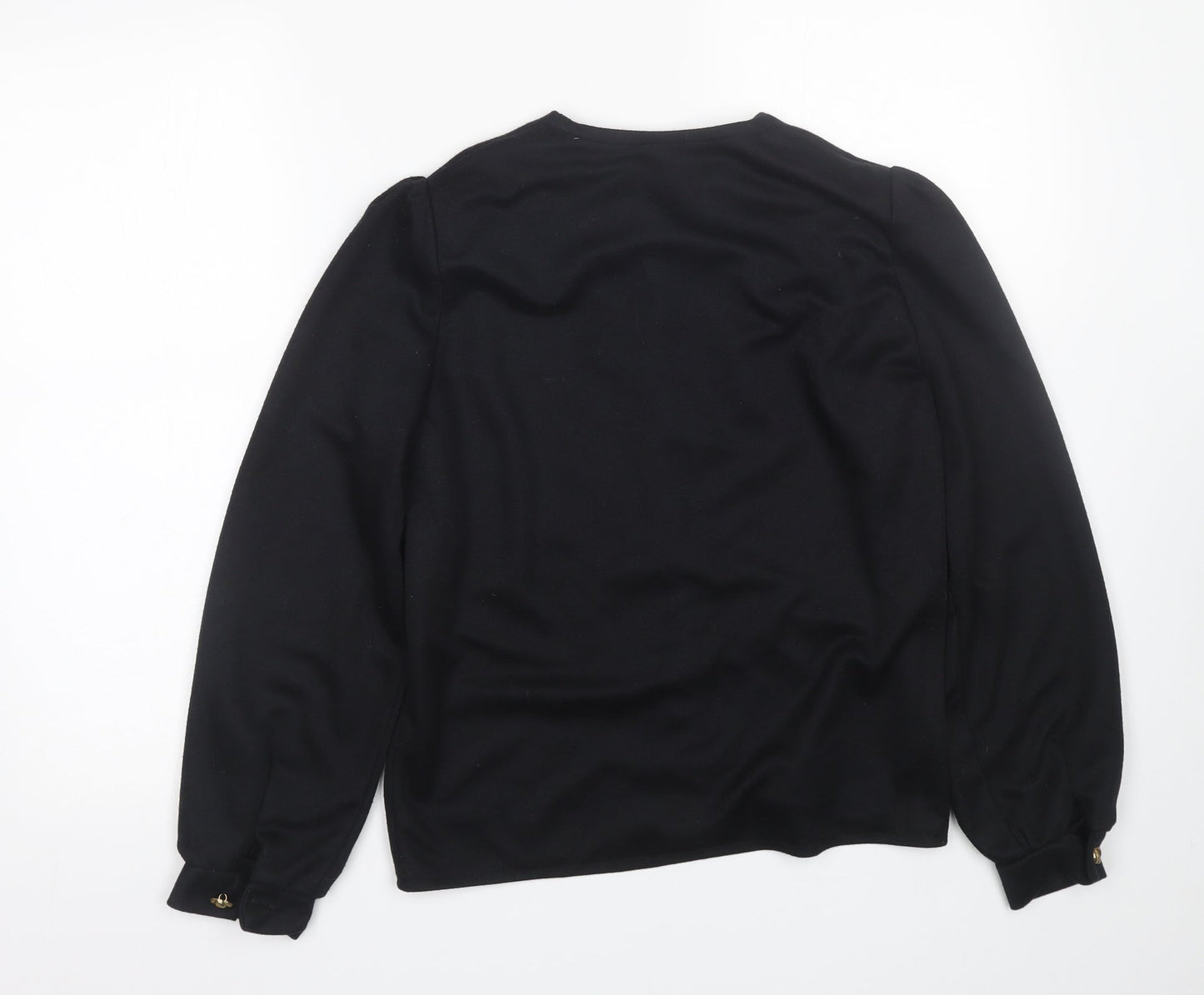 Womens UK Size 12 Preworn Black Cardigan Jumper