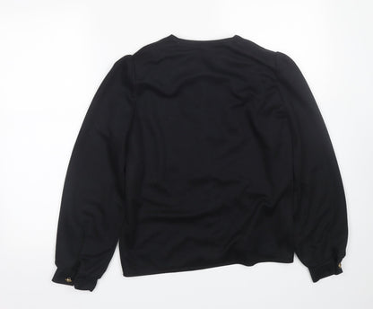 Womens UK Size 12 Preworn Black Cardigan Jumper