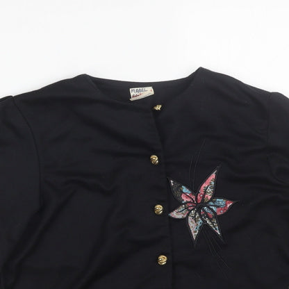 Womens UK Size 12 Preworn Black Cardigan Jumper