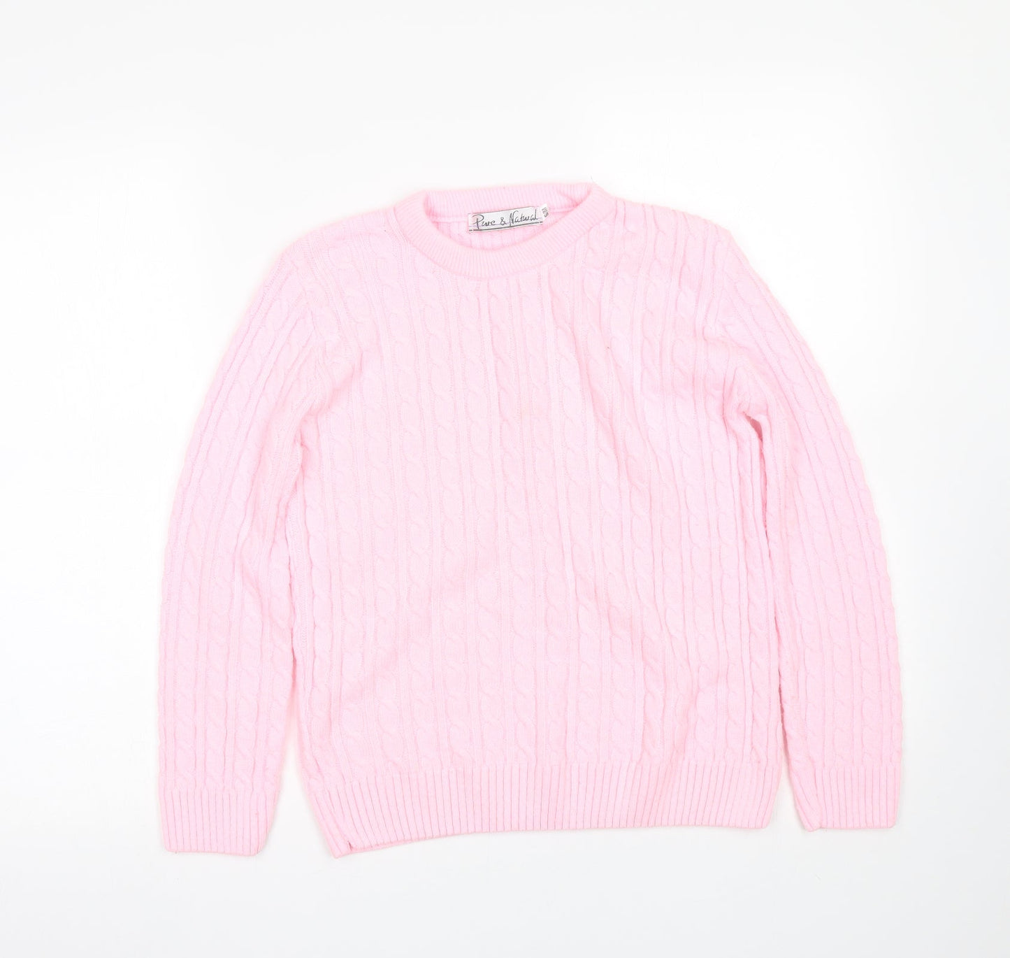 Womens UK Size S pure & natural Pink Pullover Jumper