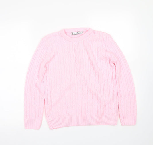 Womens UK Size S pure & natural Pink Pullover Jumper