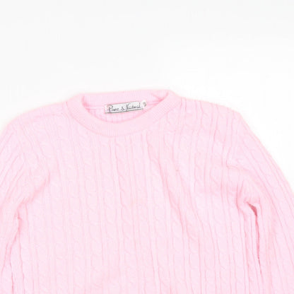 Womens UK Size S pure & natural Pink Pullover Jumper