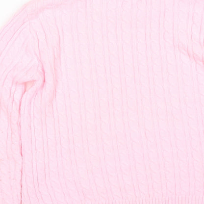 Womens UK Size S pure & natural Pink Pullover Jumper