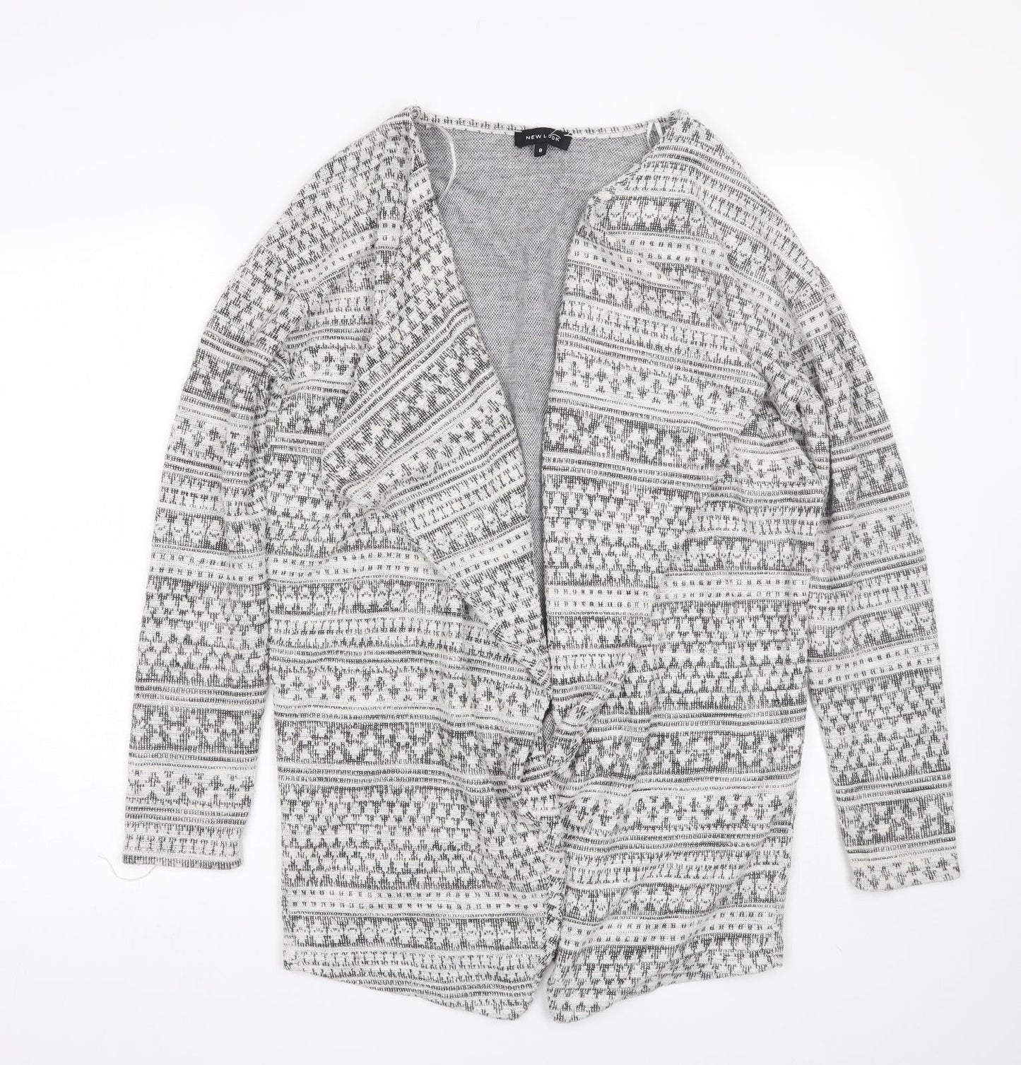 Womens UK Size 8 New Look White Cardigan Jumper