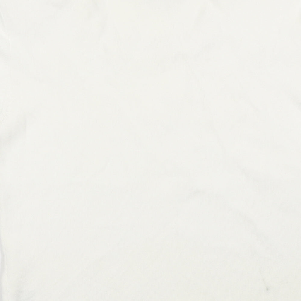 Womens UK Size S Roman White Basic T-Shirt