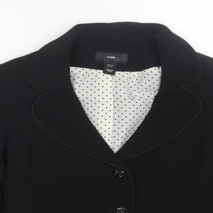 H&M Womens Black   Jacket Suit Size 6