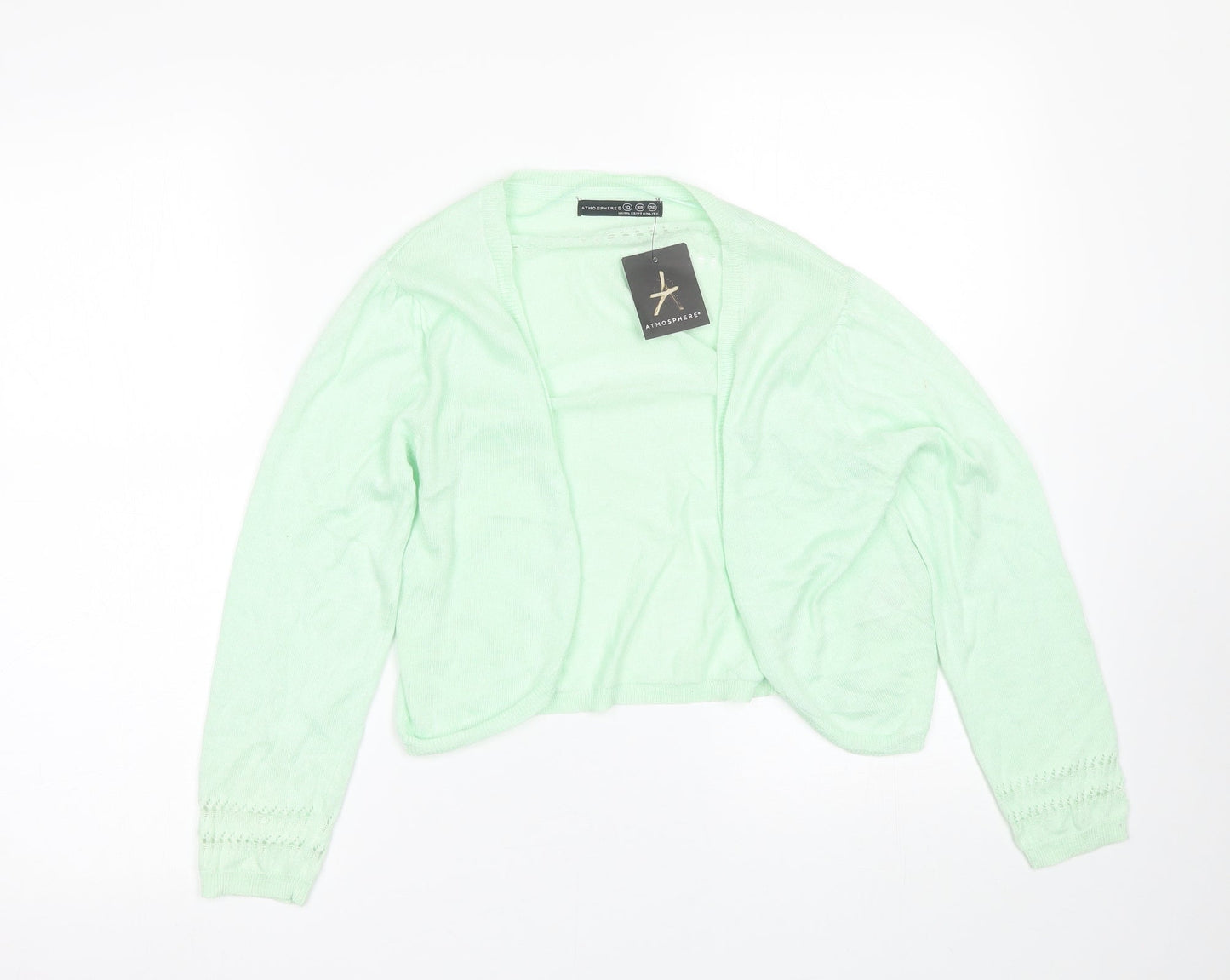 Womens UK Size 10 Atmosphere Green Cape Jumper