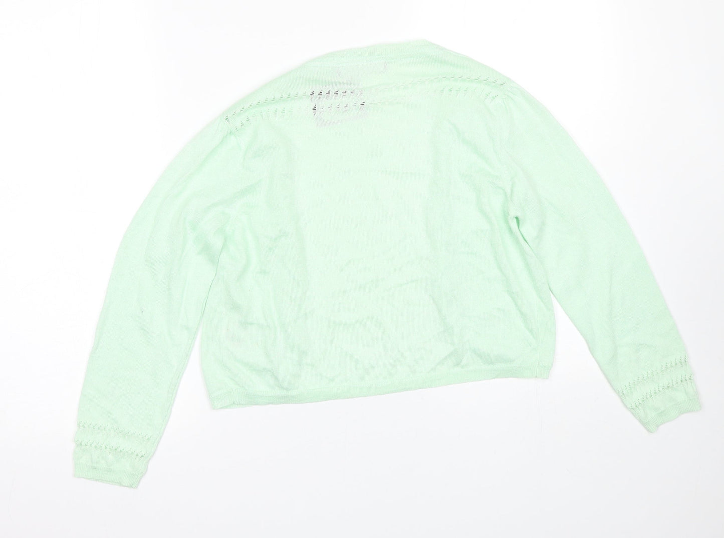 Womens UK Size 10 Atmosphere Green Cape Jumper